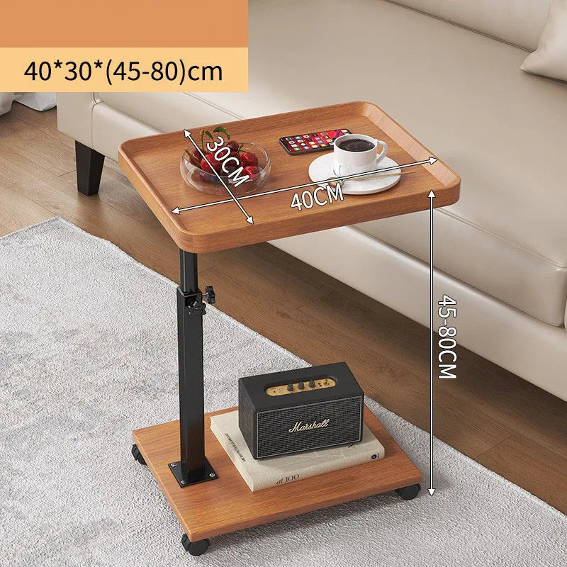 Couch Side Movable Table With Roller, Bedroom Table