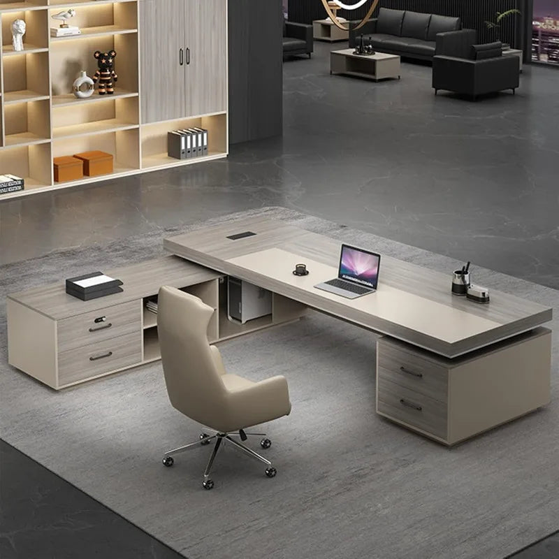 Executive Office Workstation Drawers & Led Lights