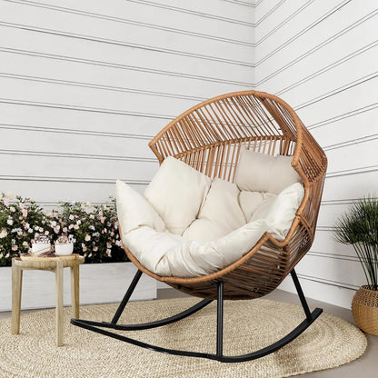 Wicker  Outdoor Rattan Patio Chair  with Cushion