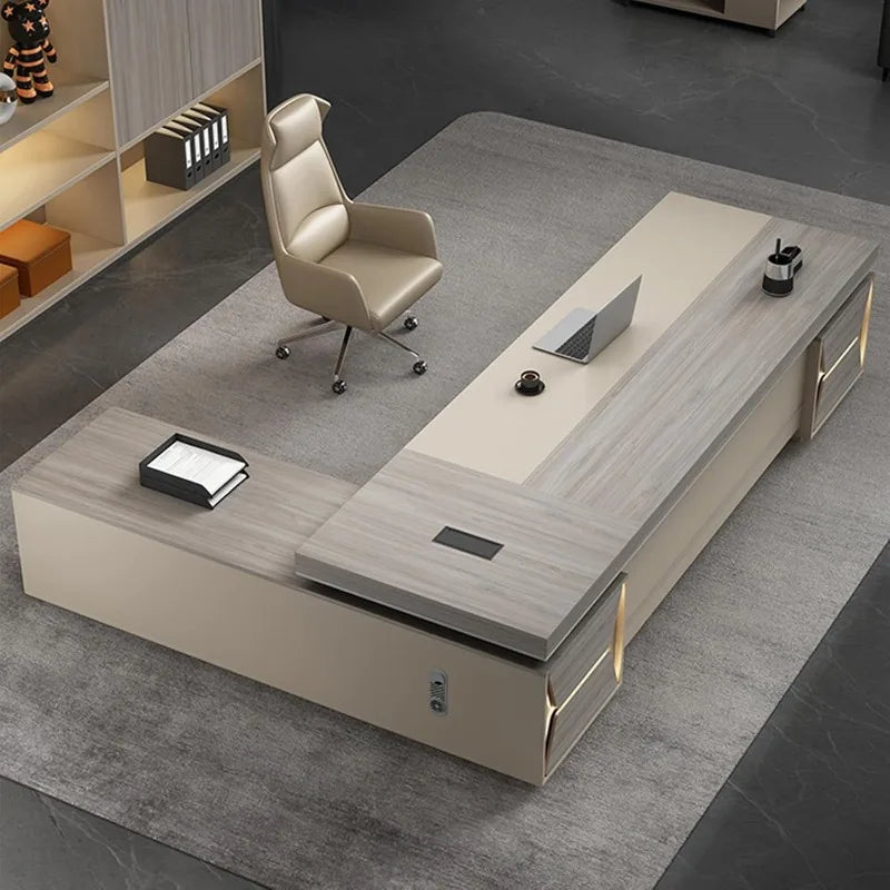 Executive Office Workstation Drawers & Led Lights