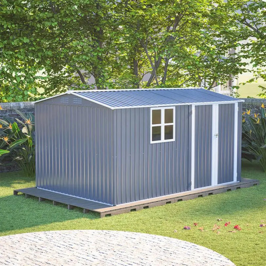 XL Heavy-Duty Steel Storage Shed 8x12 Ft