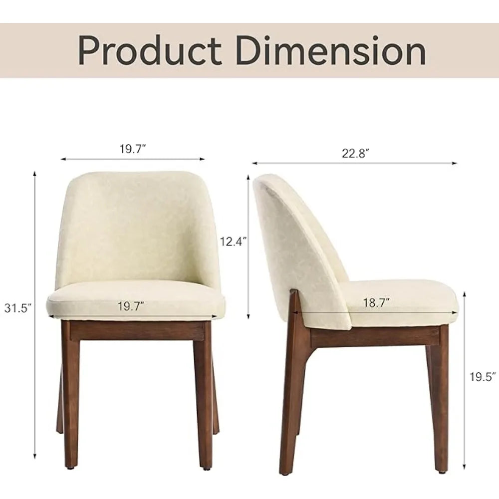 Two Leather Kitchen Chairs With Wood Legs,