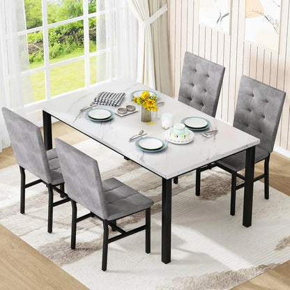Marble Table Dining Room Set for 4.