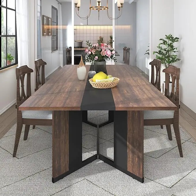 71 Inch Dining Table for 6 People,