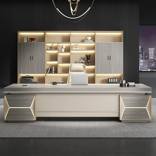 Executive Office Workstation Drawers & Led Lights