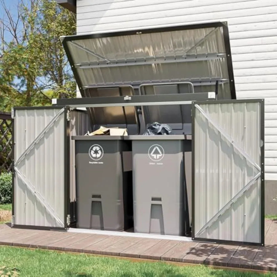 80 CU.FT Outdoor Trash Storage Shed Metal
