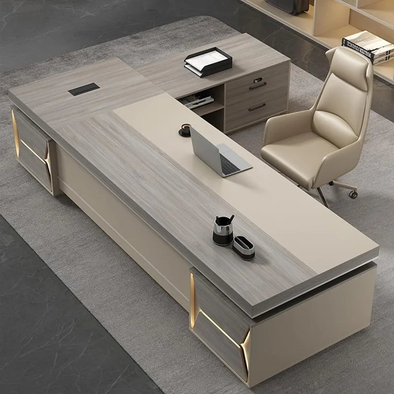 Executive Office Workstation Drawers & Led Lights