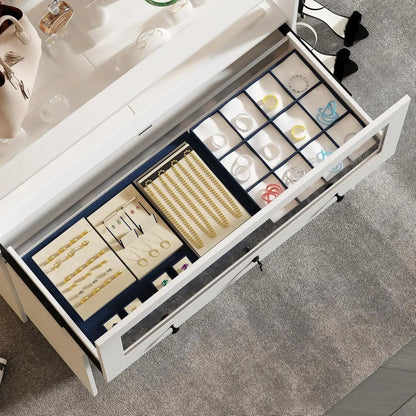 Display Cabinet Island with Glass Top and Front,