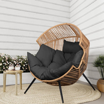 Wicker  Outdoor Rattan Patio Chair  with Cushion