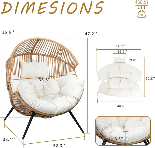 Wicker  Outdoor Rattan Patio Chair  with Cushion