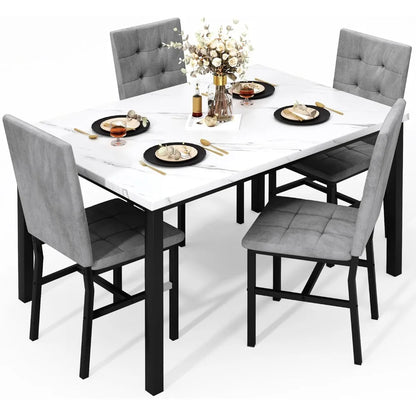 Marble Table Dining Room Set for 4.