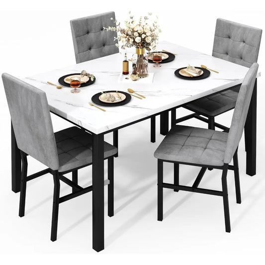 Marble Table Dining Room Set for 4.
