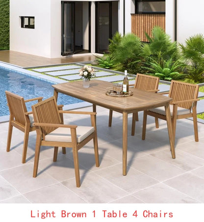 7-Piece Acacia Outdoor Dining Set - 70.75" Table
