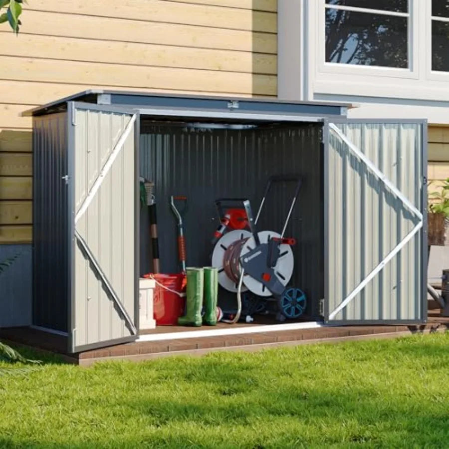 80 CU.FT Outdoor Trash Storage Shed Metal