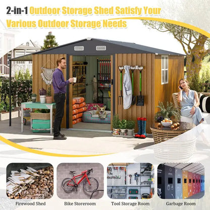 10x12 Ft Outdoor Metal Shed