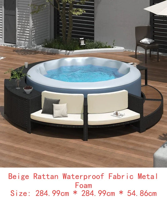 Rattan Sofa Set With Storage, Mini Sofa & Cushion