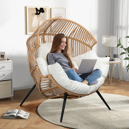 Wicker  Outdoor Rattan Patio Chair  with Cushion