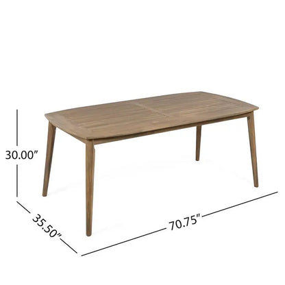 7-Piece Acacia Outdoor Dining Set - 70.75" Table