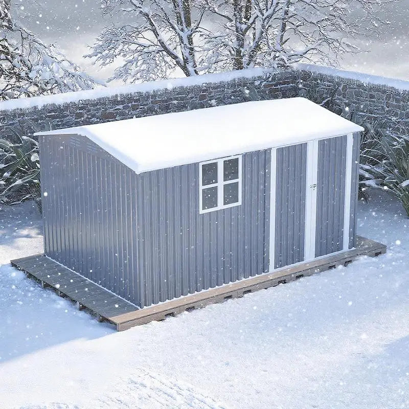 XL Heavy-Duty Steel Storage Shed 8x12 Ft
