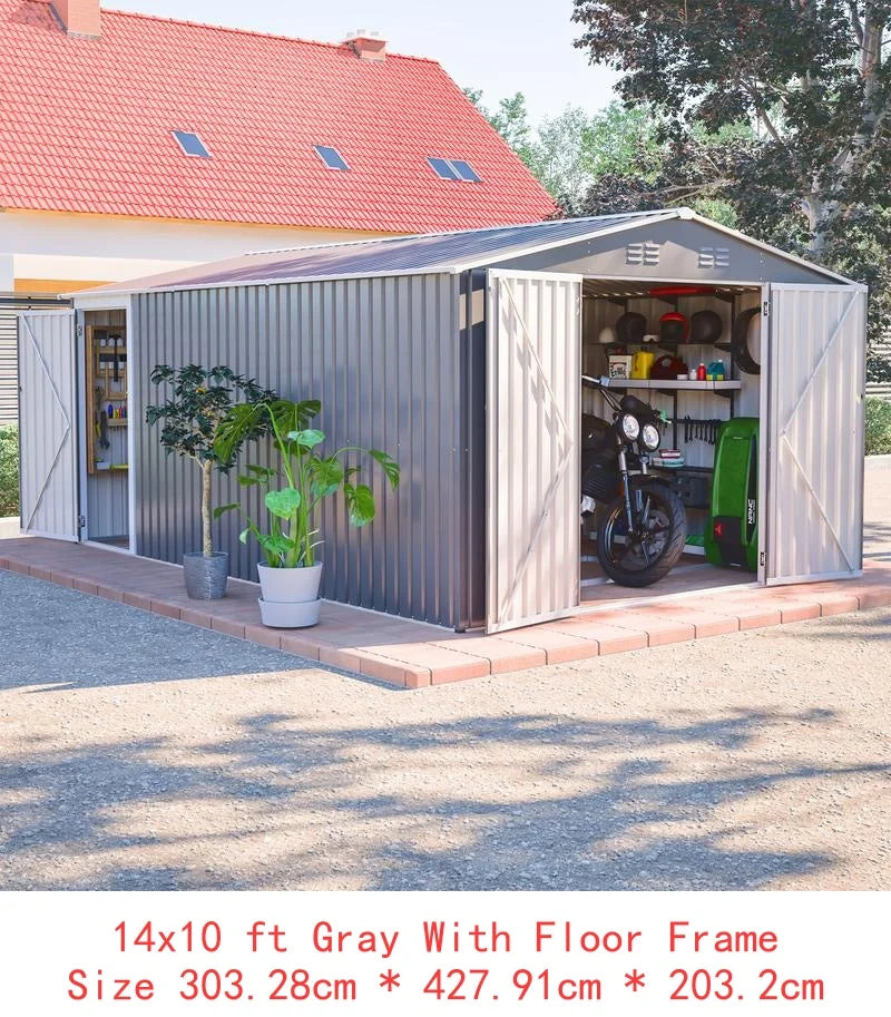 XL Heavy-Duty Steel Storage Shed 8x12 Ft