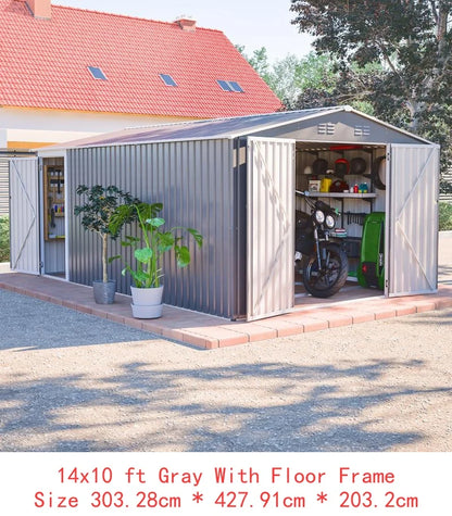 XL Heavy-Duty Steel Storage Shed 8x12 Ft