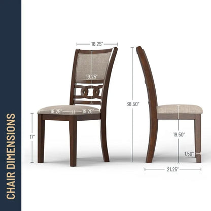 47-Inch Cherry 5-Piece Round Dining Set