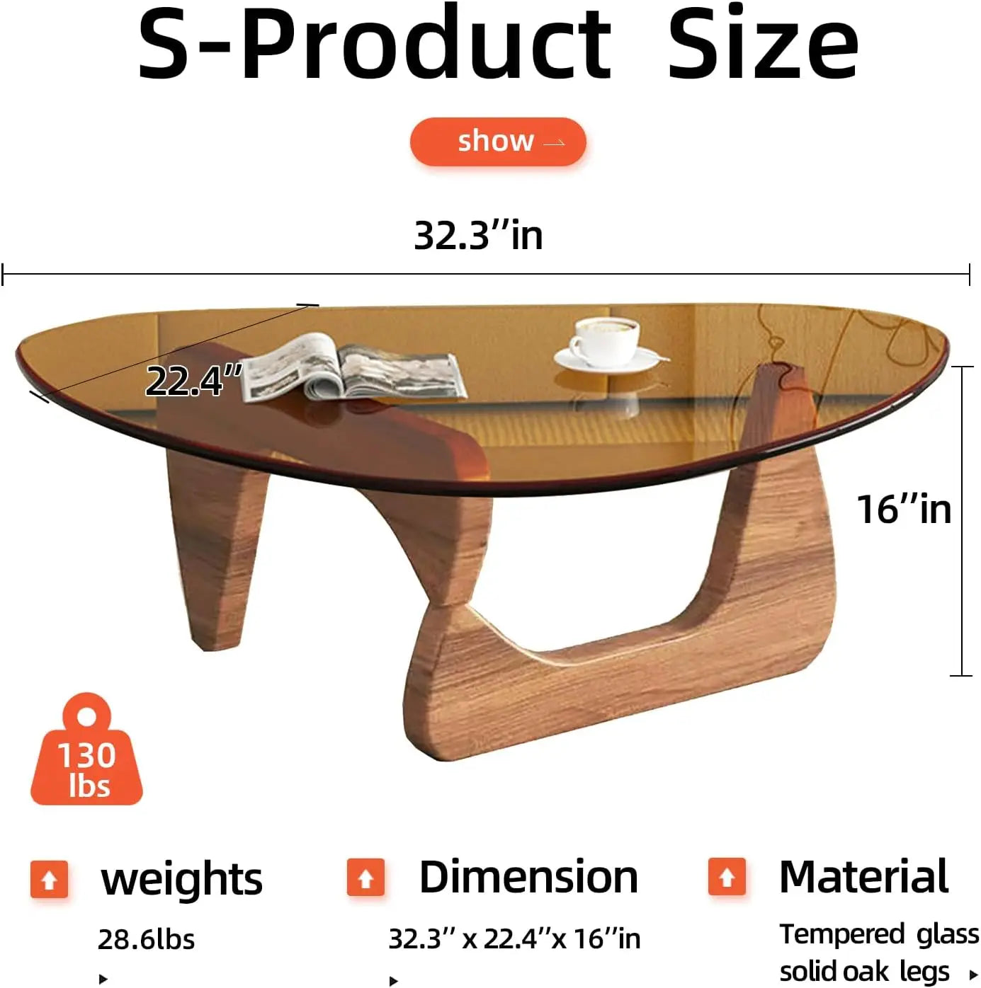 Contemporary Glass Coffee Table For Mid-Century Living Rooms