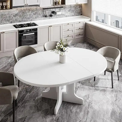 Oval Extendable Dining Table Set for 6.