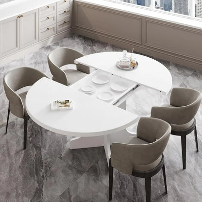 Oval Extendable Dining Table Set for 6.